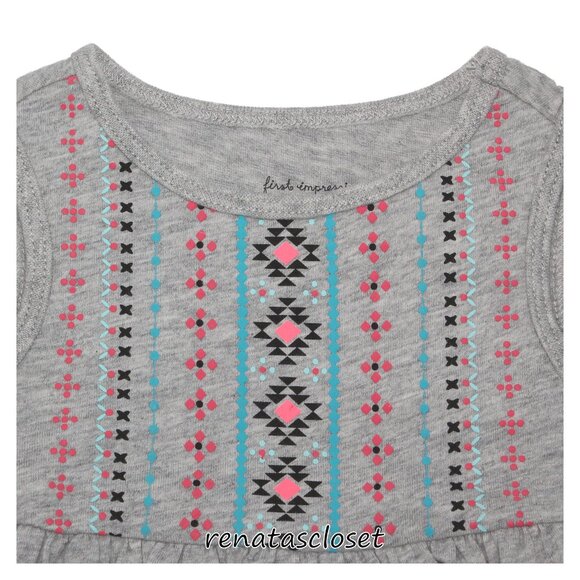 First Impressions Baby Girls' Geo Printed Sleeveless Tunic NWT - Picture 2 of 8